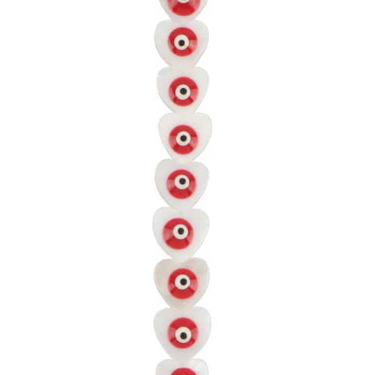 11.5mm Enamel Eye Heart Shell Beads by Bead Landing™